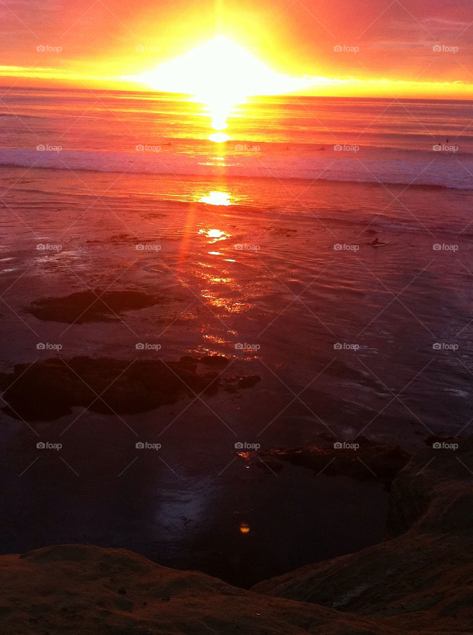 sunset water sea sandiego by emmanuelgr