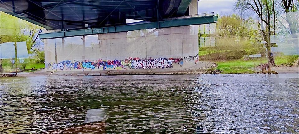 This is the river “Danube” or “Donau” flowing past the city of “Regensburg” in “Bavaria”, Germany. 2024. Hypnotic Productions