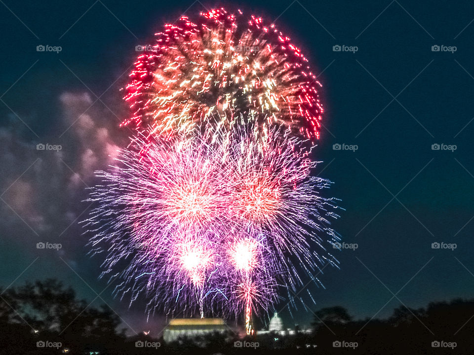 4th of July Fireworks over Washington, DC