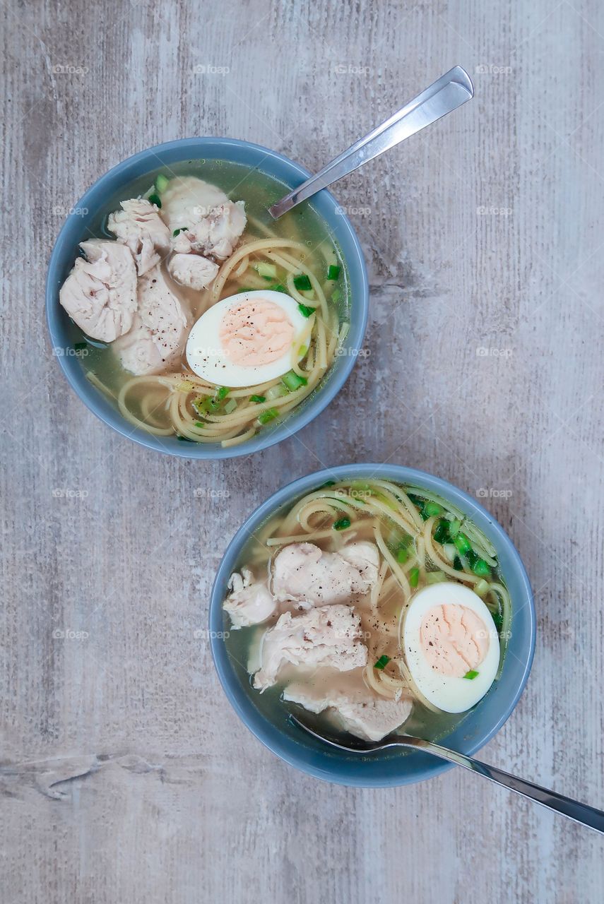 Asian food ramen soup 