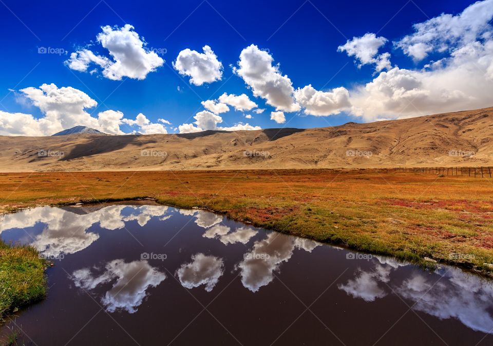 when clouds come down from above to Ladakh puga hot springs towards Tso moriri