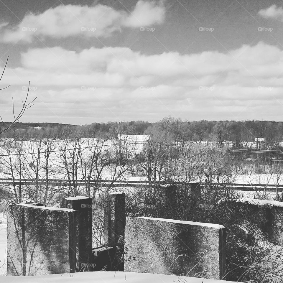 black and white structure