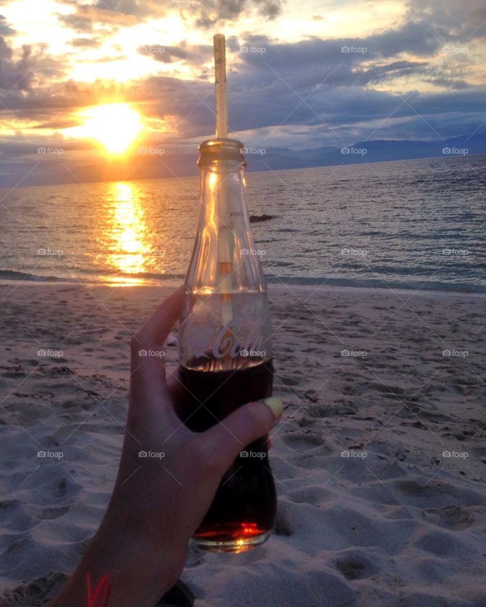 Drinks in the sunset 