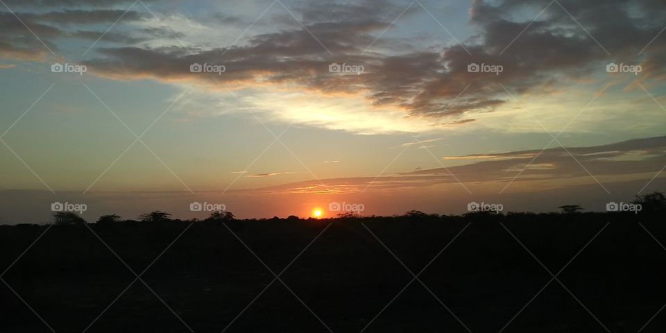 Peruvian desert sunset