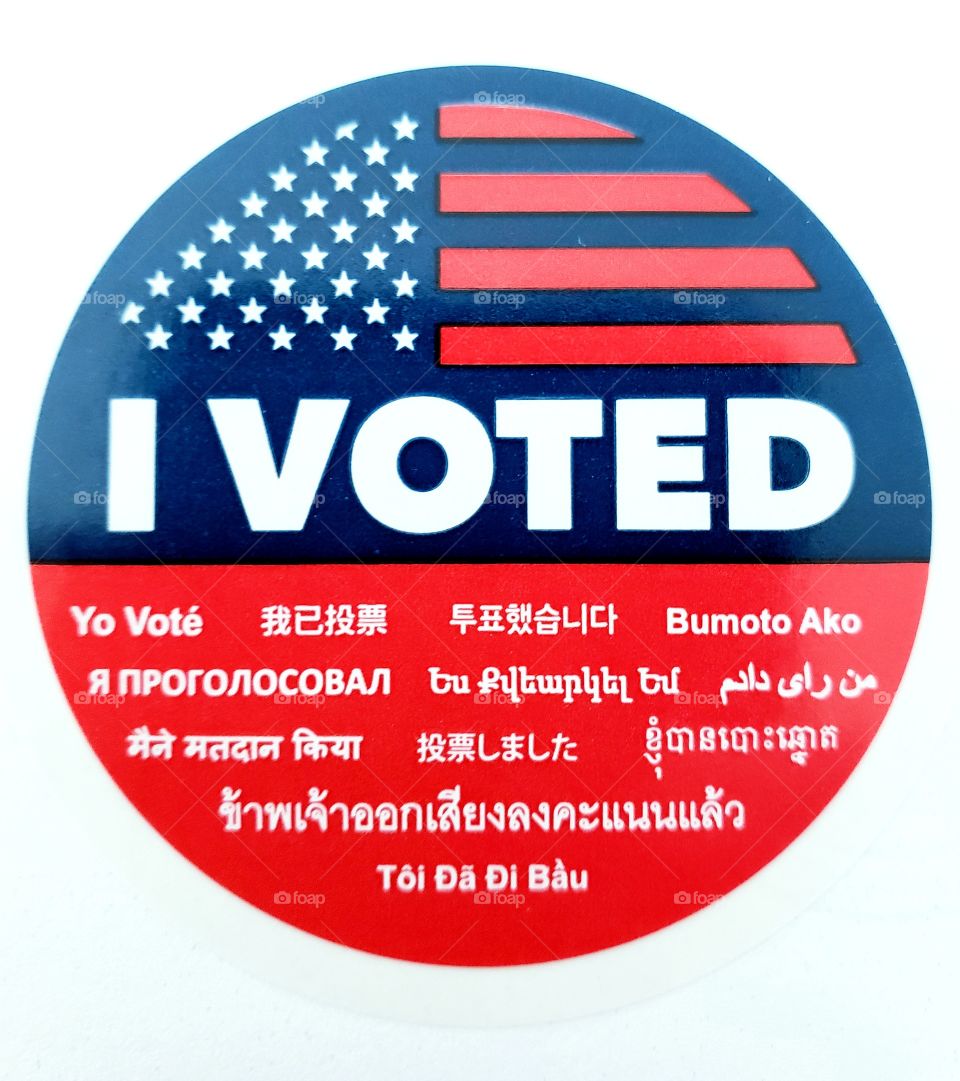 I VOTED sticker