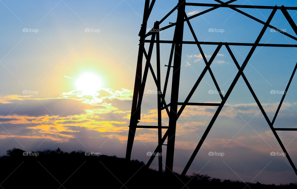No Person, Sky, Sunset, Industry, Electricity