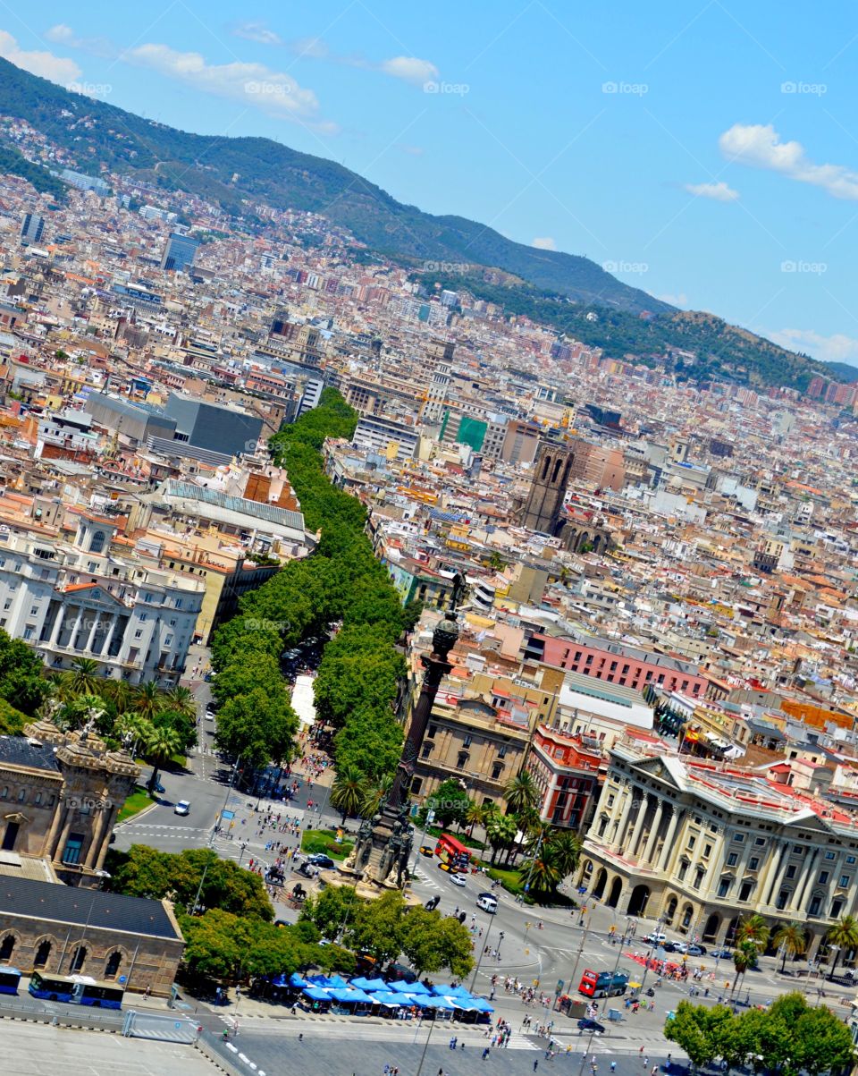 Bird's Eye View of Barcelona