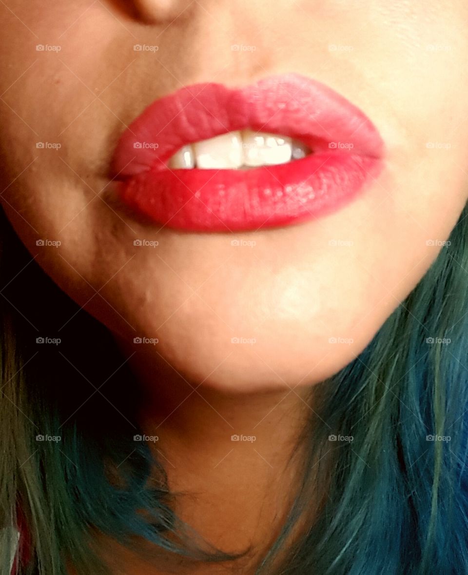 lips with lip stain by Younique