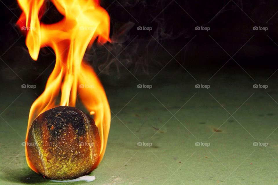 Tennis Ball On Fire