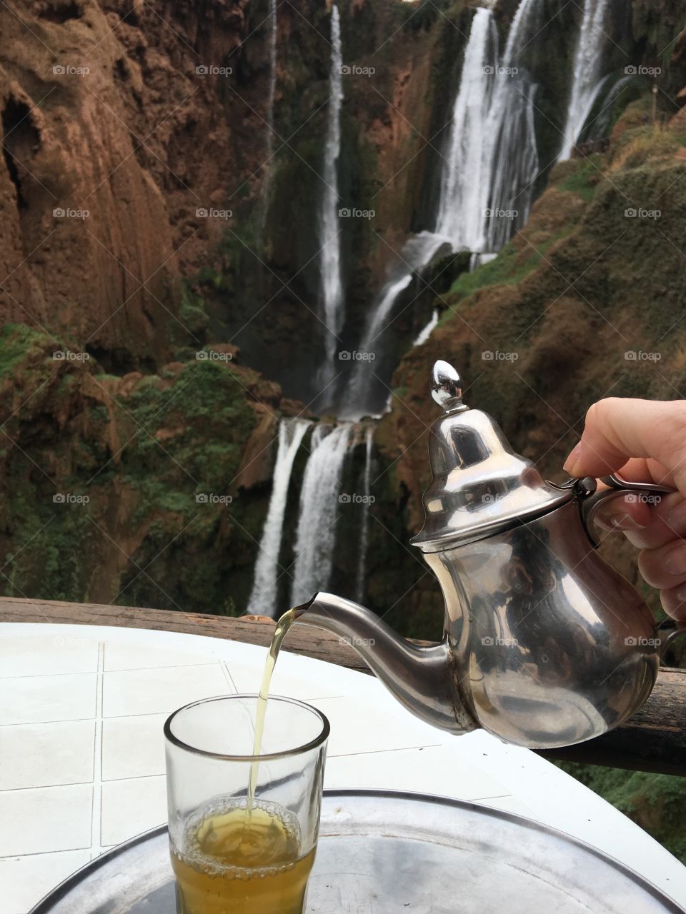 Mint tea at ouzoud falls 