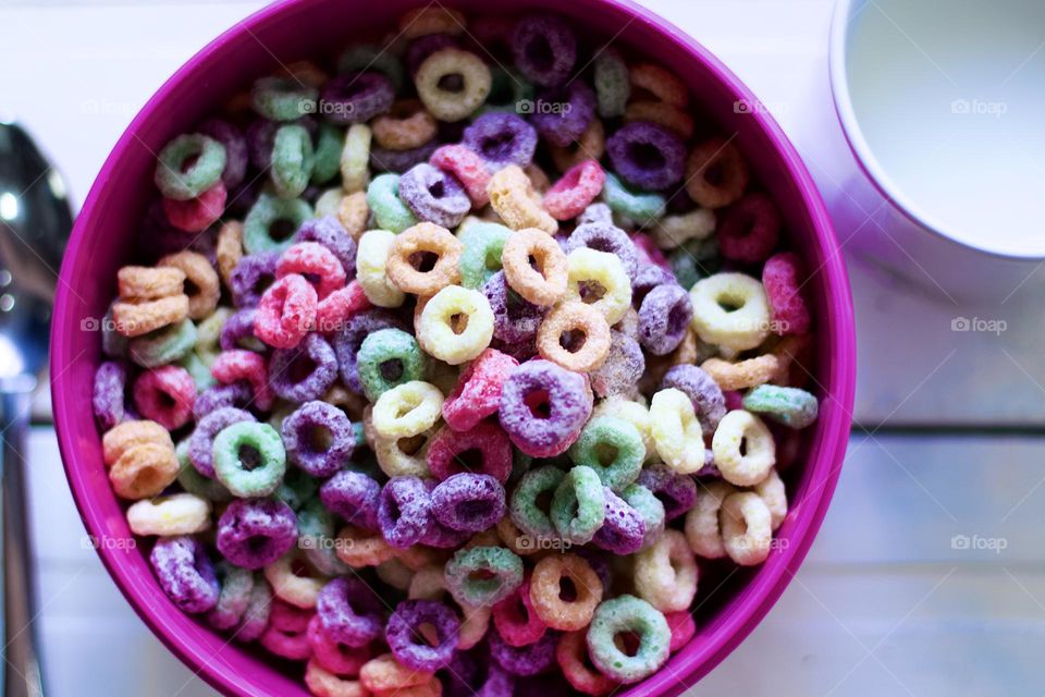 Jar of Magenta Cornflakes