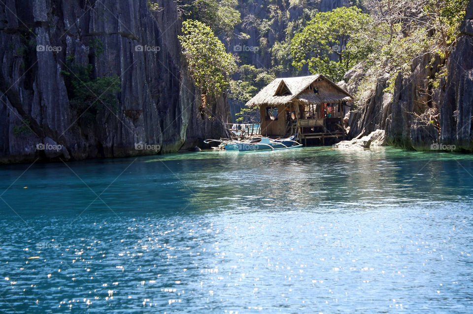 house floating in water