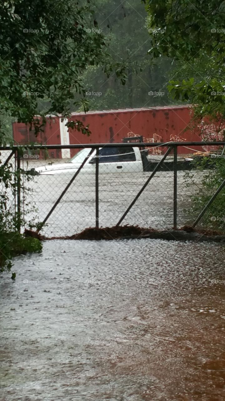 Hurricane Harvey 2017 truck flooded