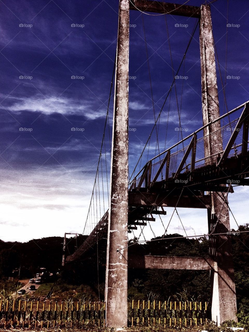 A scary hanging bridge