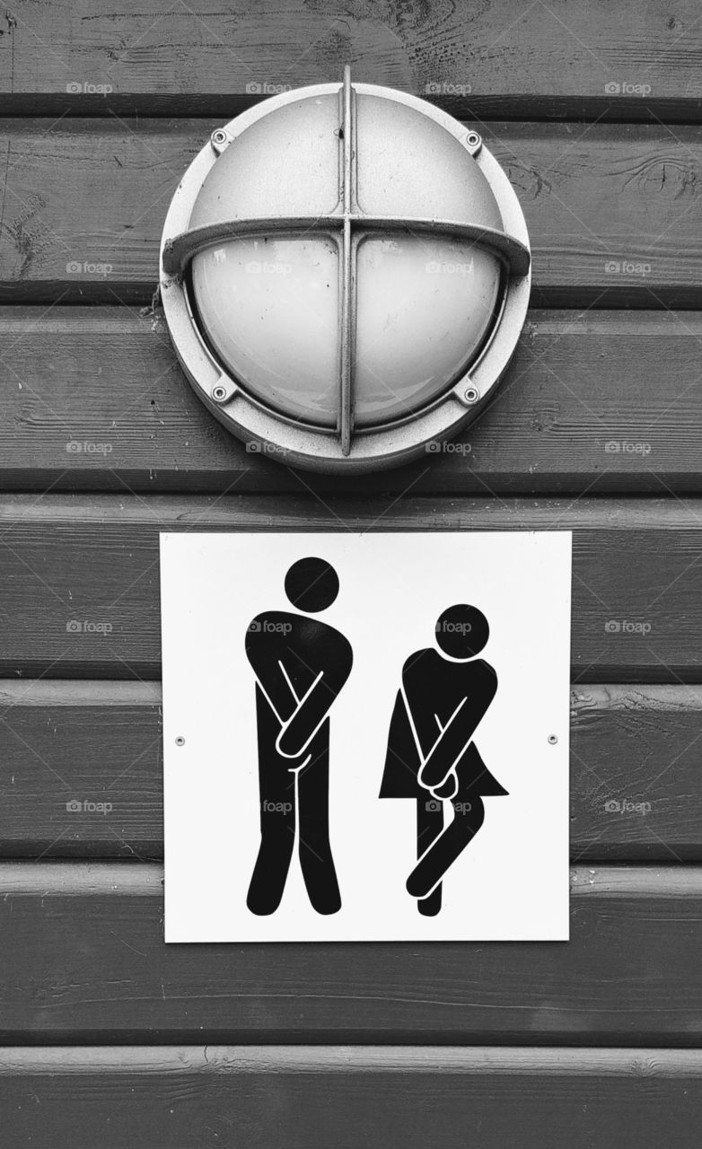 WC Toilette woman man mann frau. Schild Bild fun lustig Spaß symbol Klo