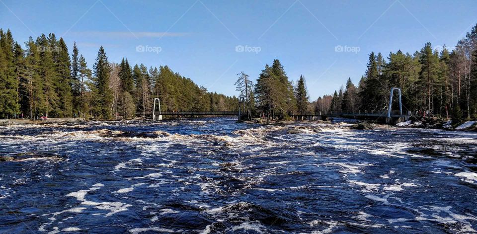 River running free from ice
