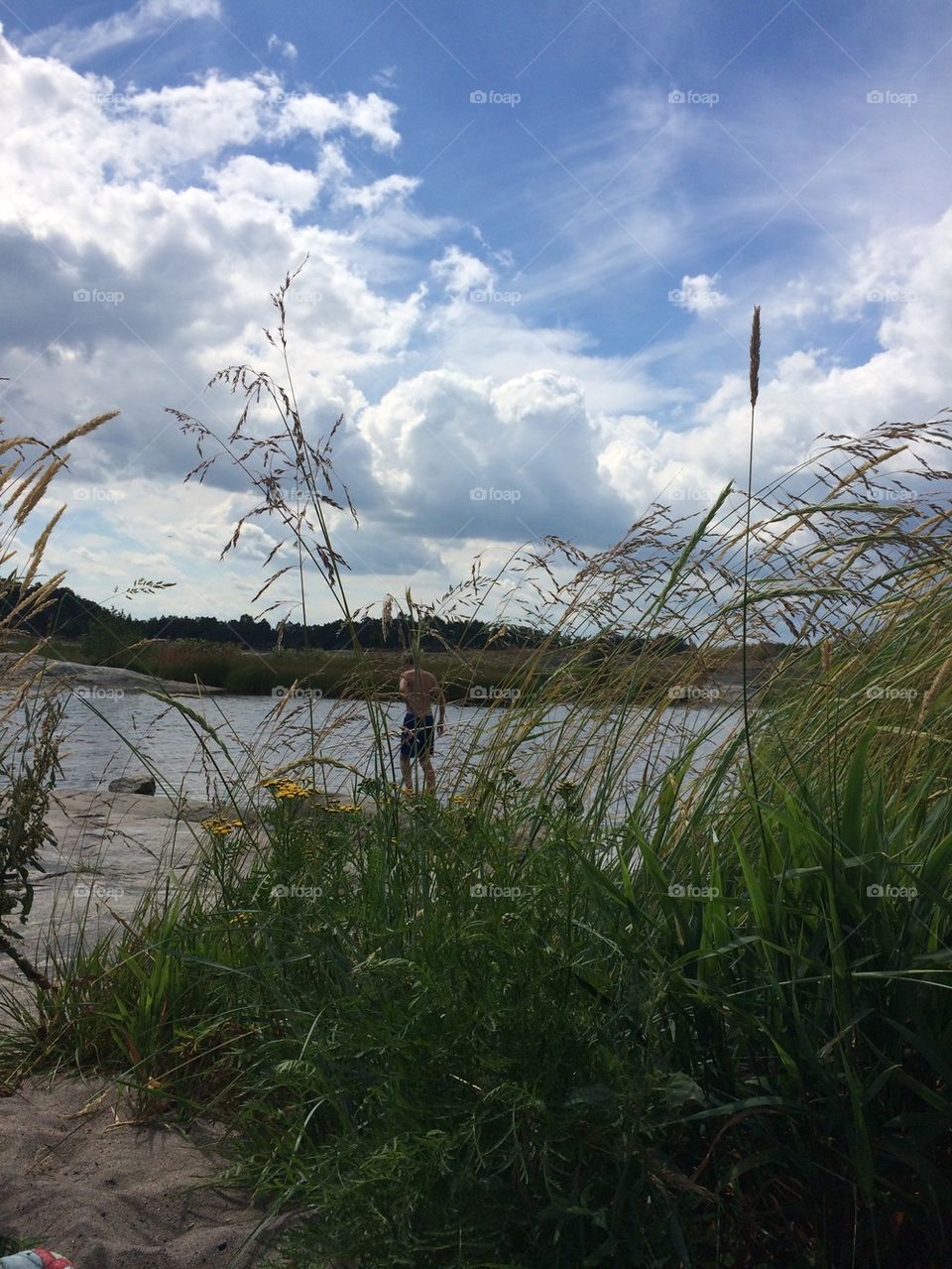 A boy on the beach