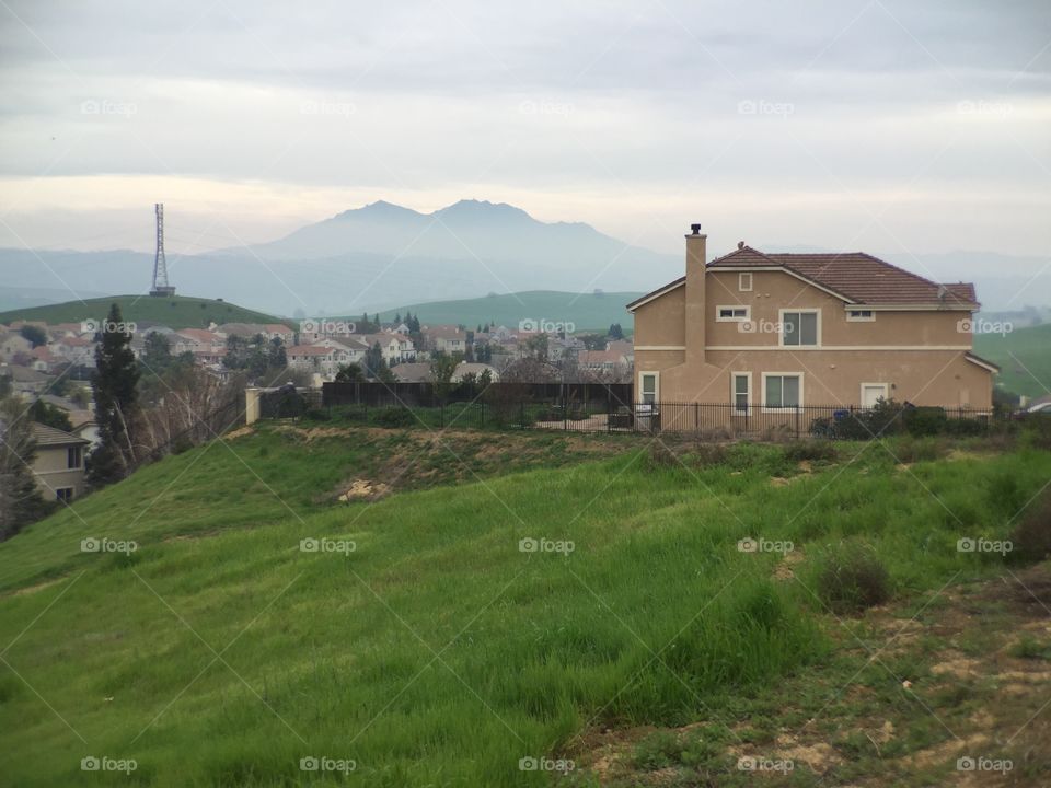 Landscape with Mountain and Houses 