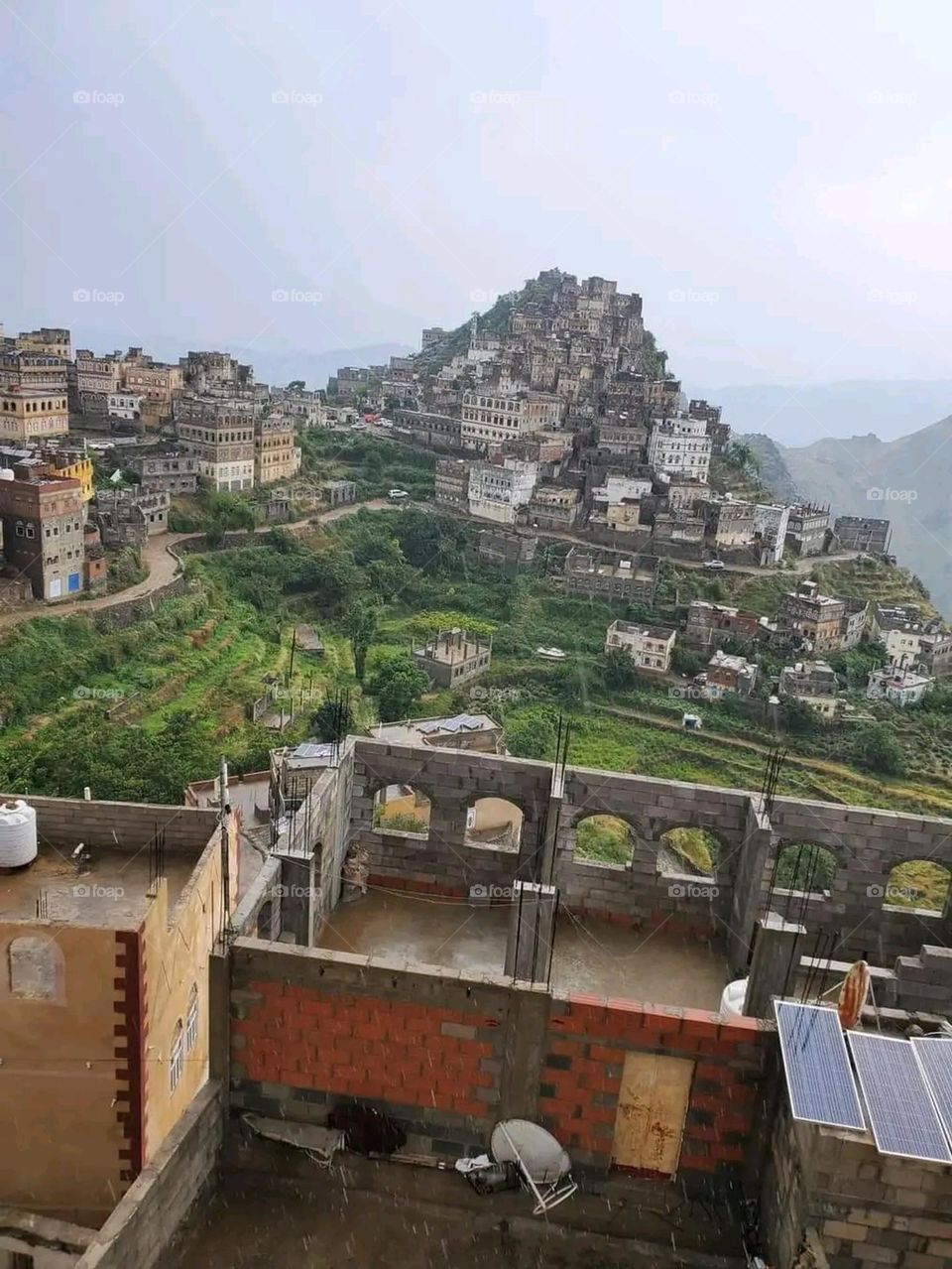 A very beautiful picture, and there is no better picture than it. There is no better picture of green herbs and colorful, red and white roses than it. Glory be to God, the natural and picturesque view, and there is no more