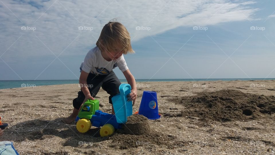 making sand castles