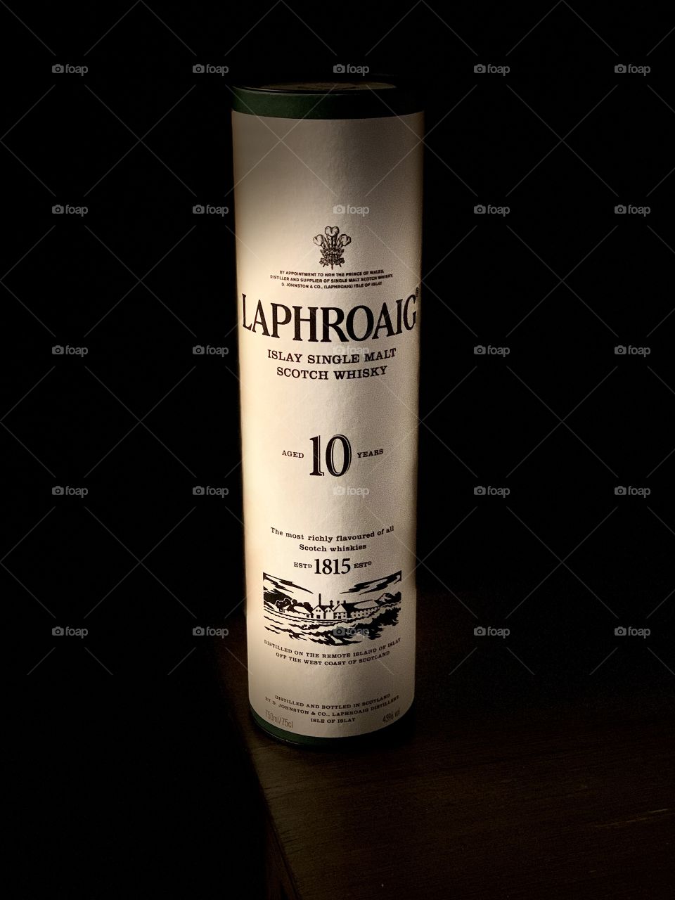 Laphroaig Scotch Whisky shot in portrait mode