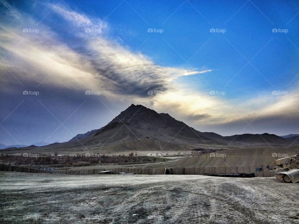 Afghan Mountain . Re-upload of the last image. Accidentally posted up the untouched version. This was taken during my deployment to Afghanistan in 2012-2013.