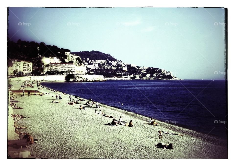 Nice. Beach nice South of France 