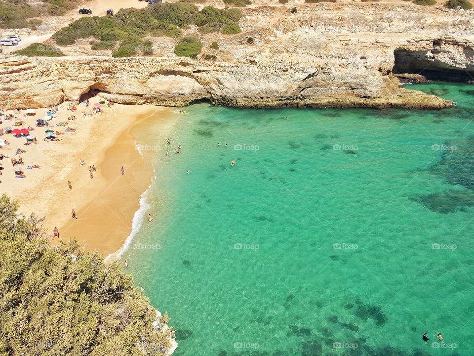Praia do Carvalho, Algarve - Portugal. This is one of the many beautiful beaches that Algarve has to offer to its visitors.