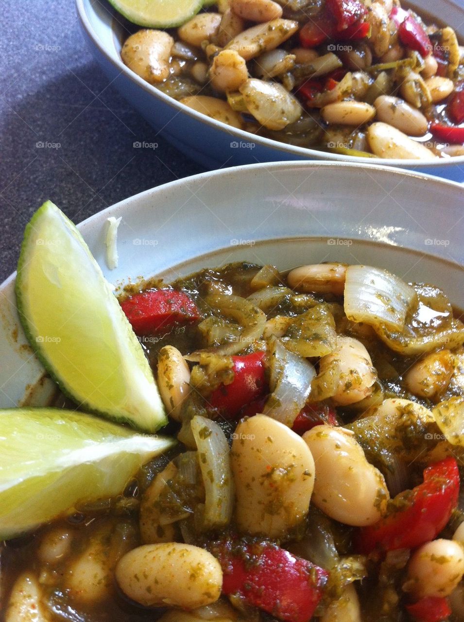 Mexican white bean chilli and lime