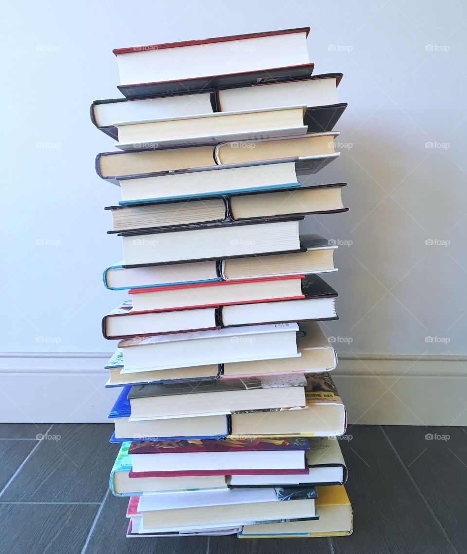 Abstract stack of books. 