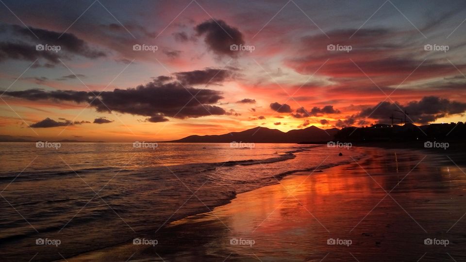 Sunset, Water, Dawn, Dusk, Beach