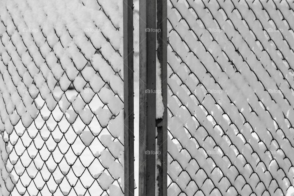 Snow in the fence