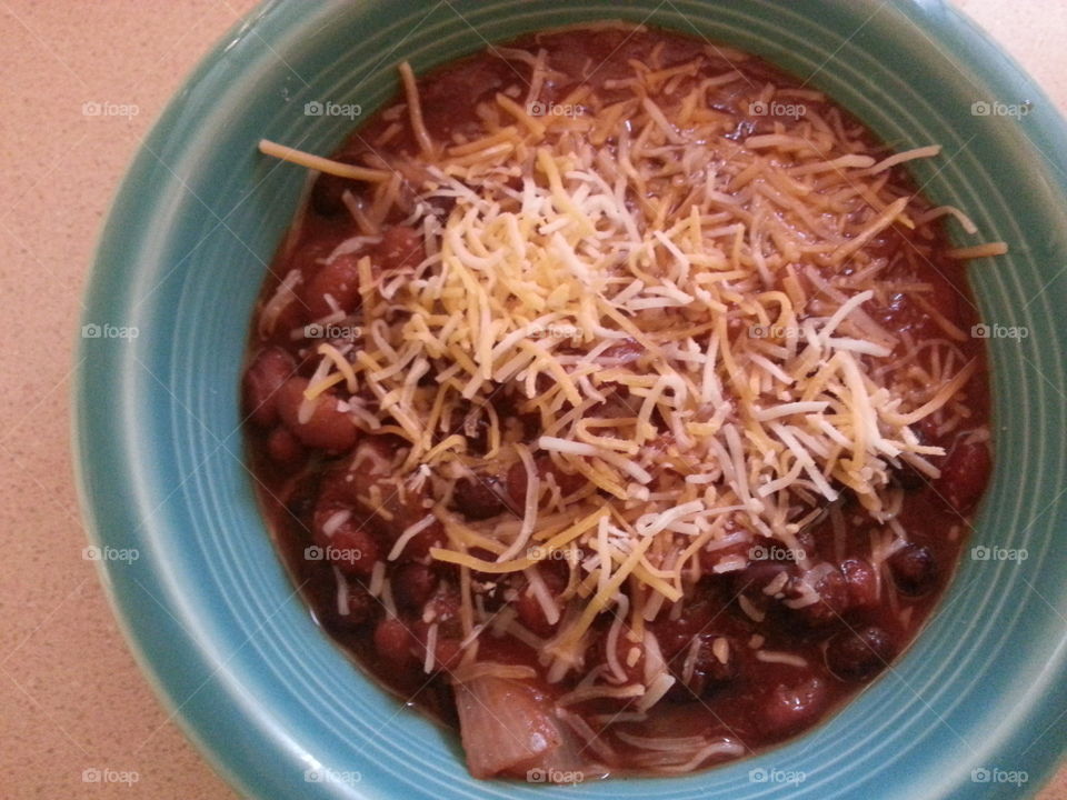 Homemade Chili with cheese