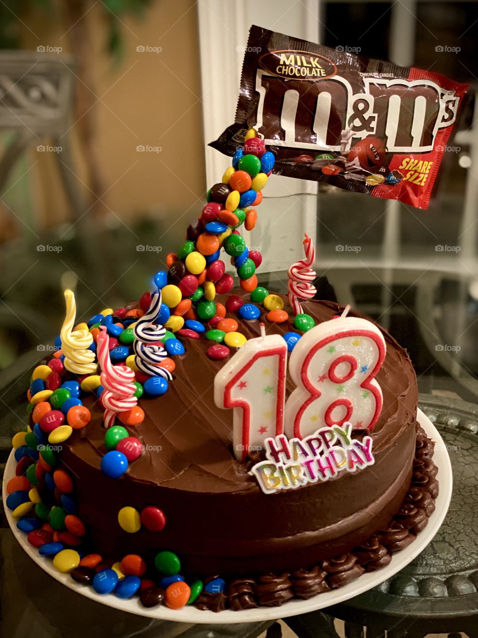 M&M Cake for 18th