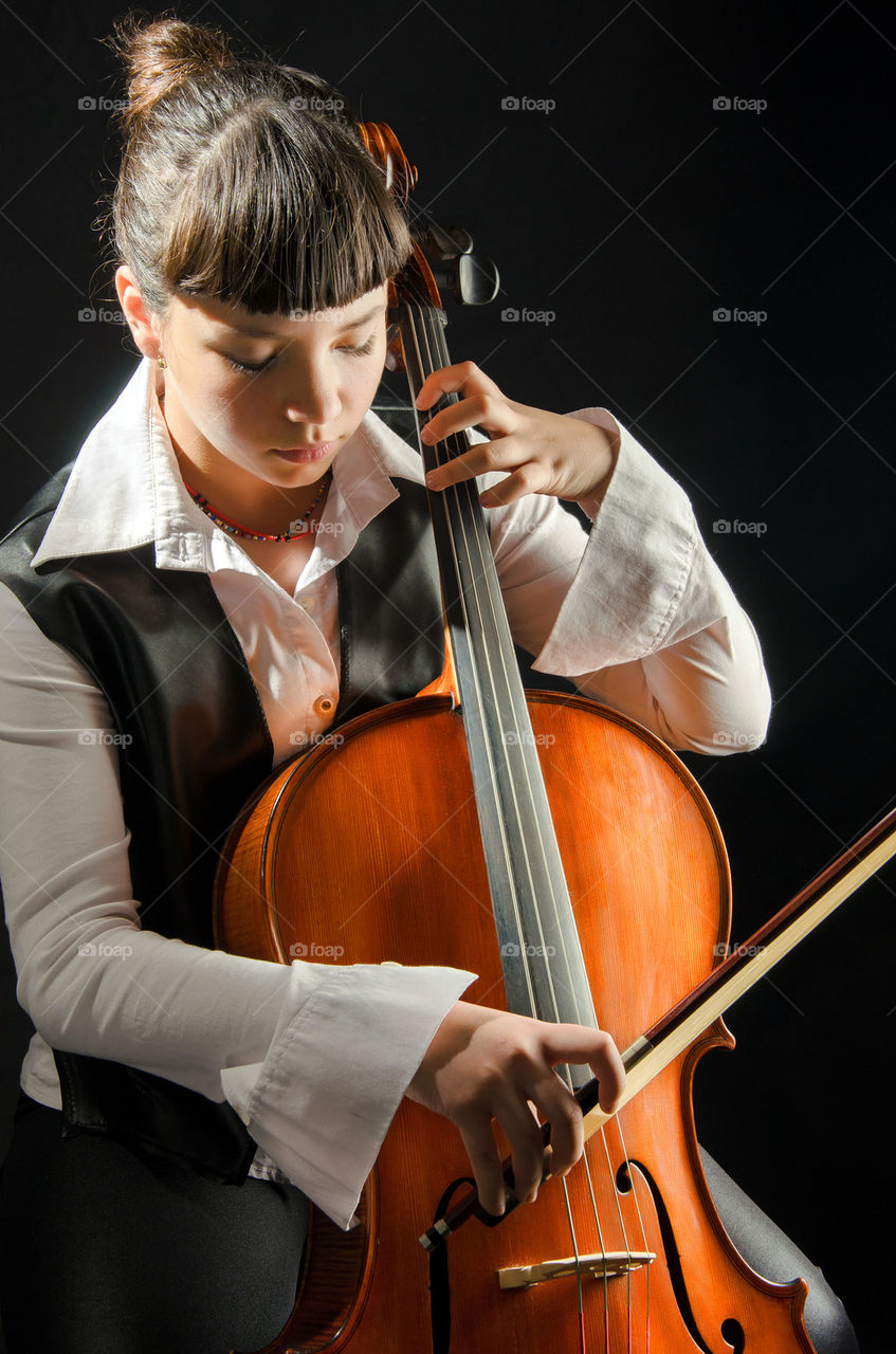 Girl Playing Cello