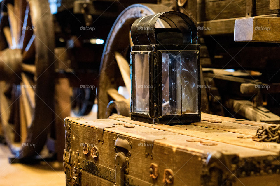 Old West Lantern & Chest
