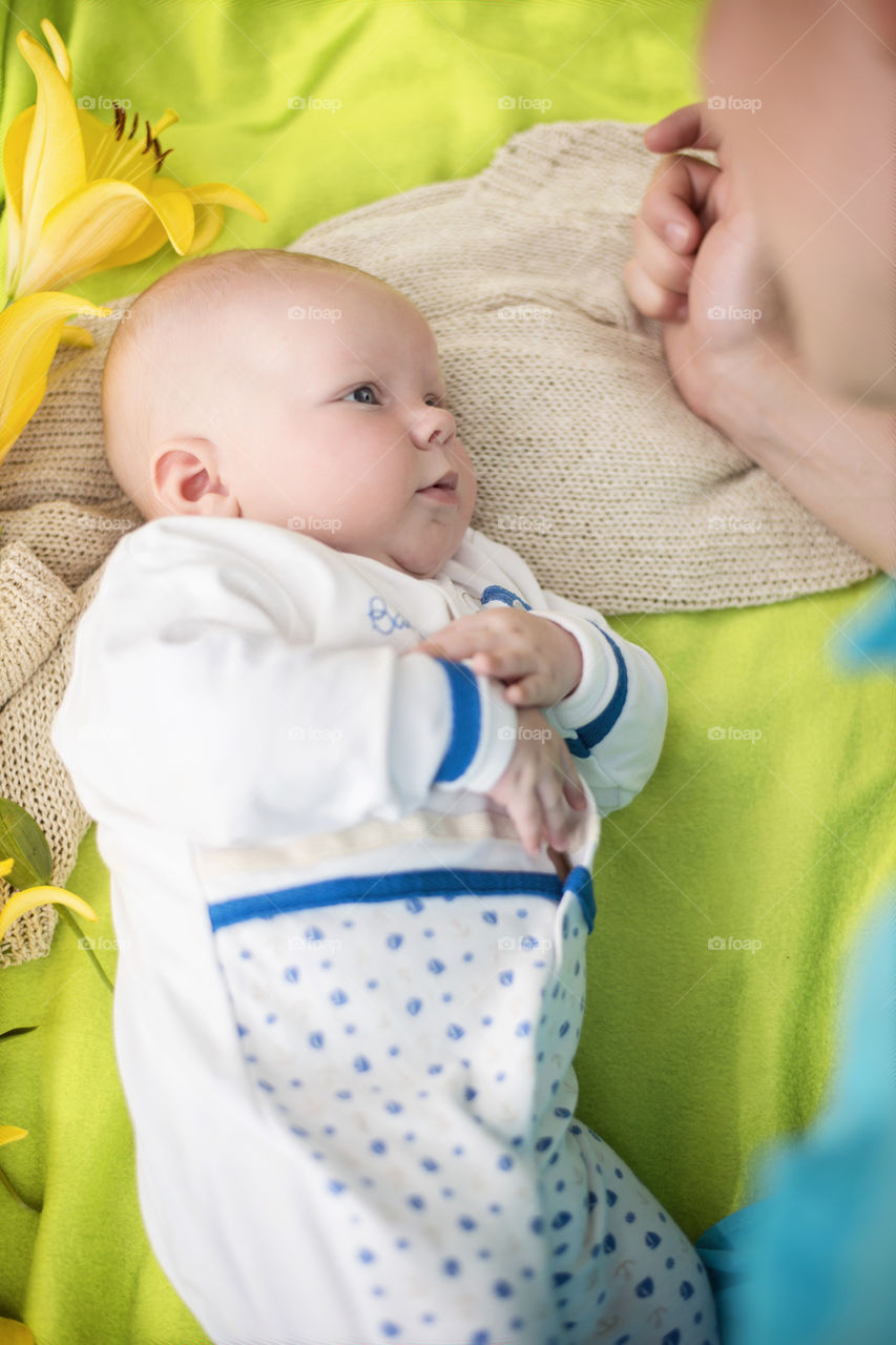 Close-up of a cute little baby