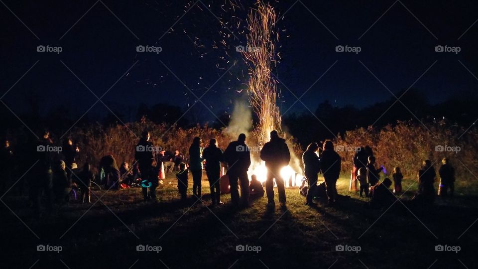 fall fest. bonfire, blue bell, pa