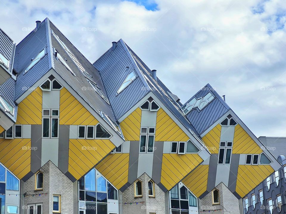 Cube houses in Rotterdam city