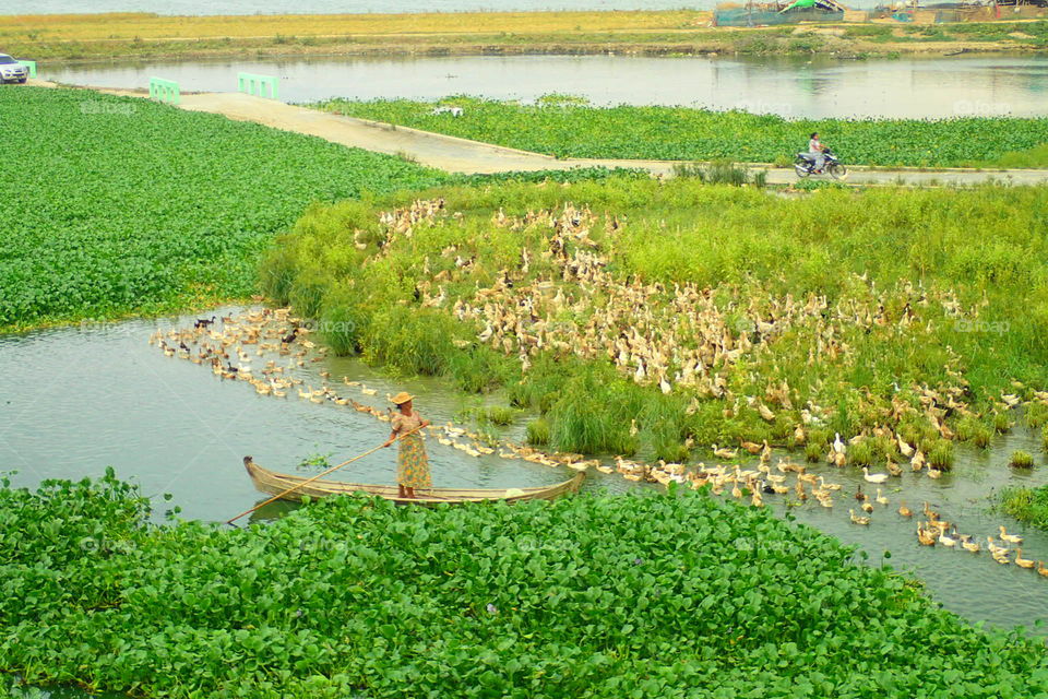 Mandalay sunset bridge Myanmar