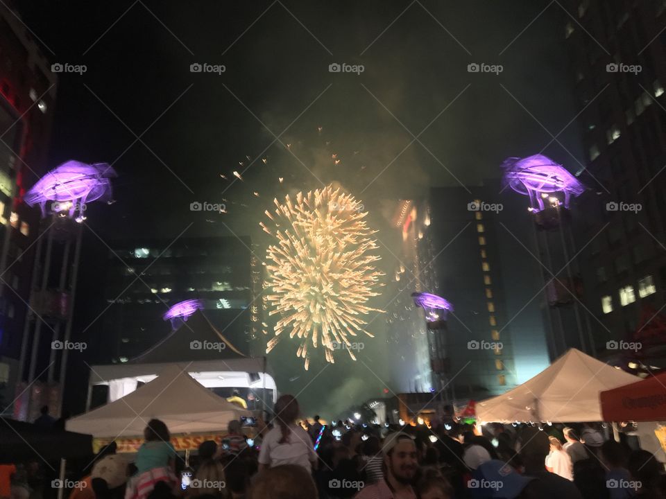 Fourth of July fireworks City Plaza Raleigh, North Carolina