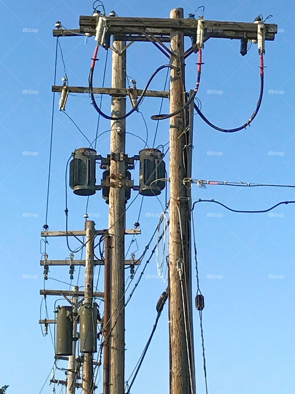 Electric poles and lines