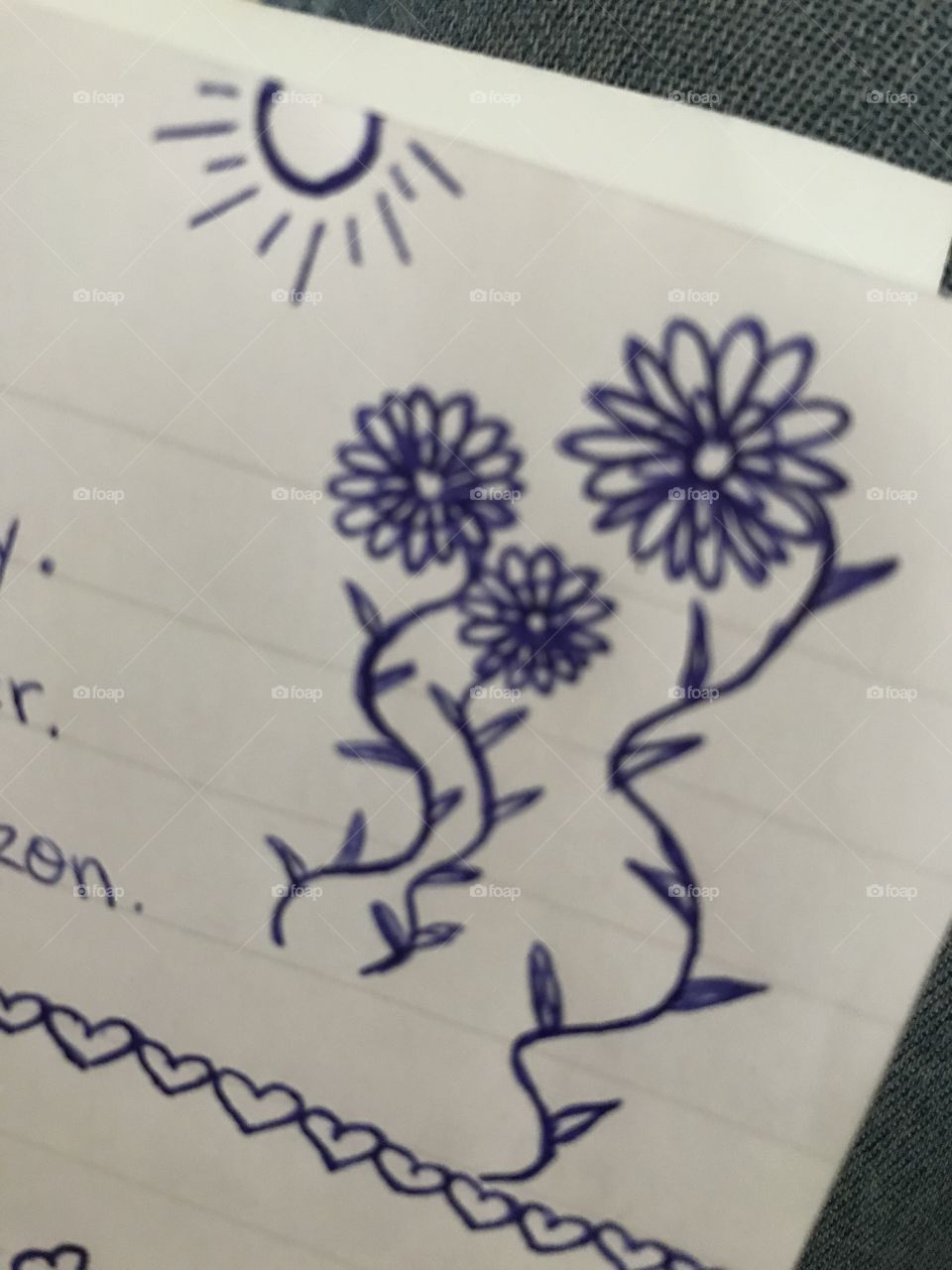 Flowers in my notebook.Drawing is the thing I like to do in my free time.I wish I could draw better,but everything that comes from the heart is a beautiful thing,isn‘t it? 