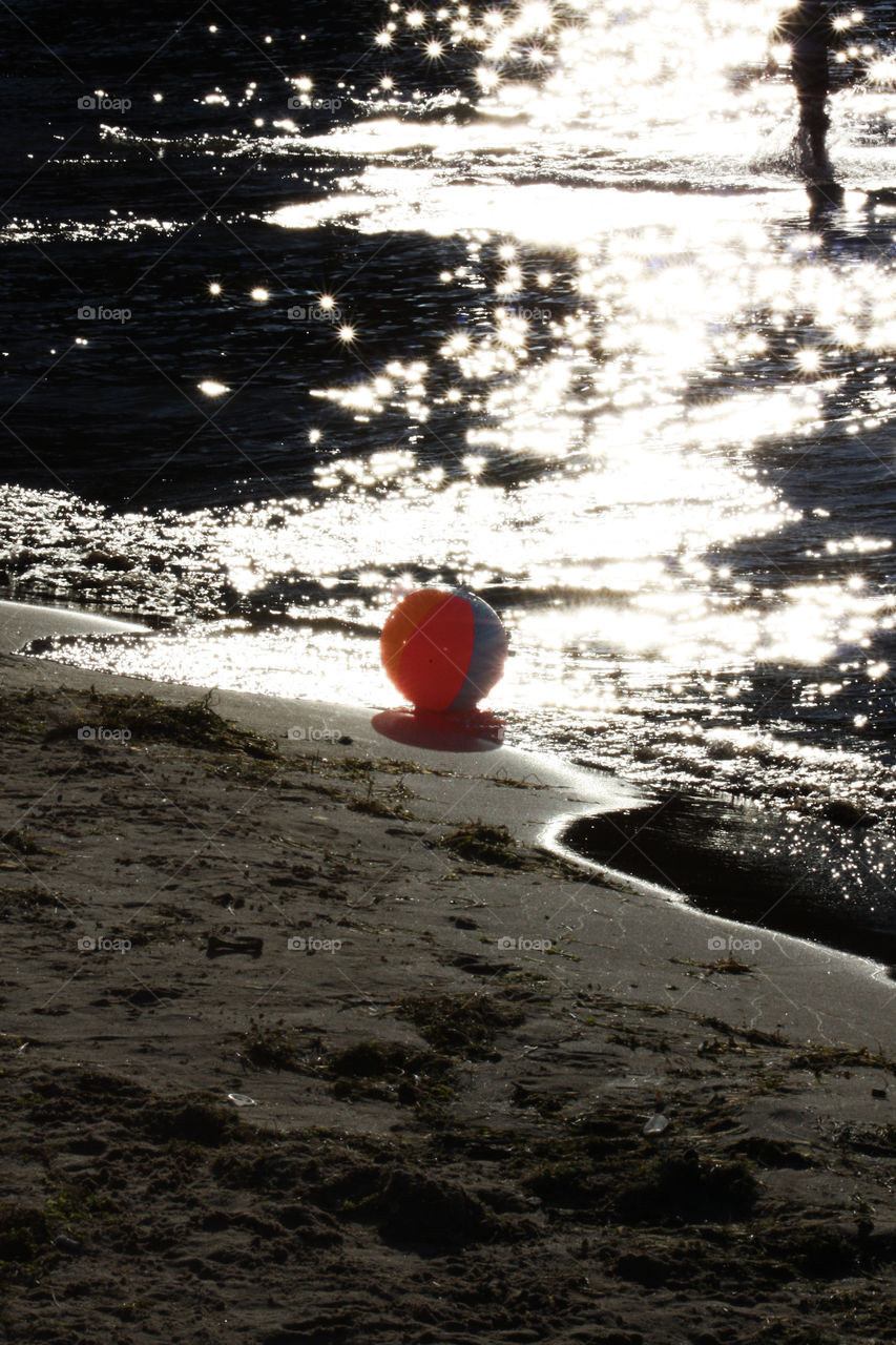 beach ball on beach