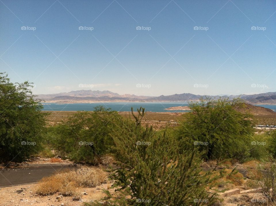 lake mead. a scenic view photo overlooking lake mead