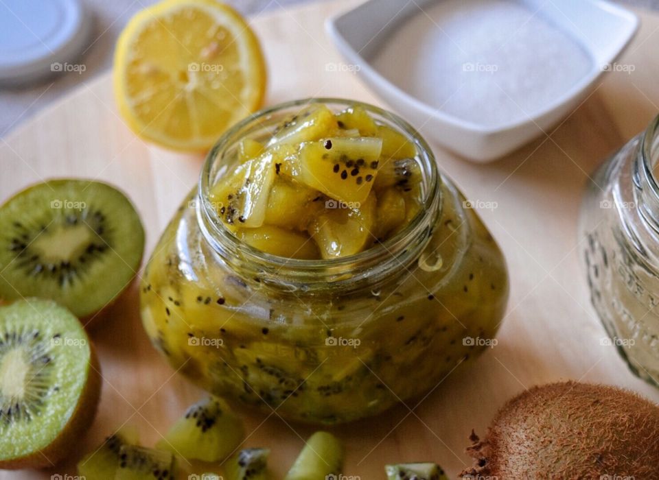 Homemade kiwi jam