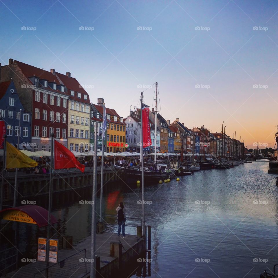 Sunset walk in Copenhagen 