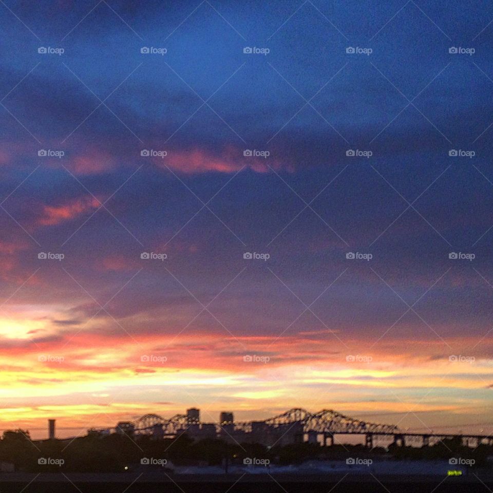 Sunset over New Orleans 

