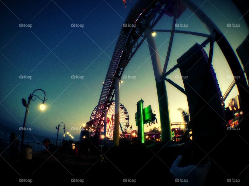ferris wheel blue carnival by itsAus