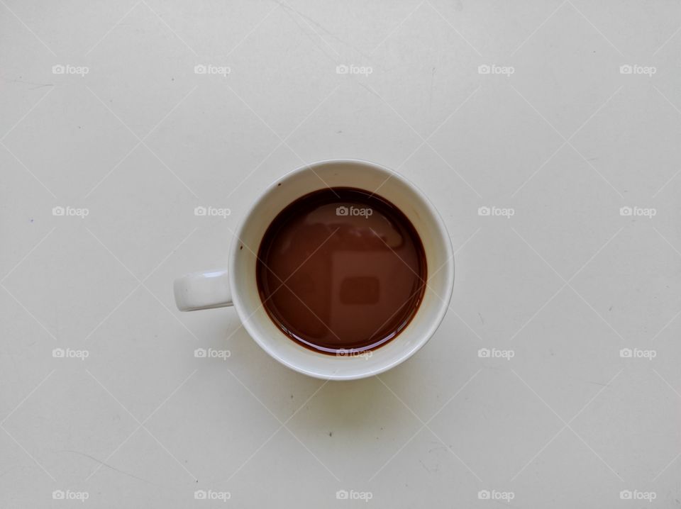 black coffee with evaporated milk